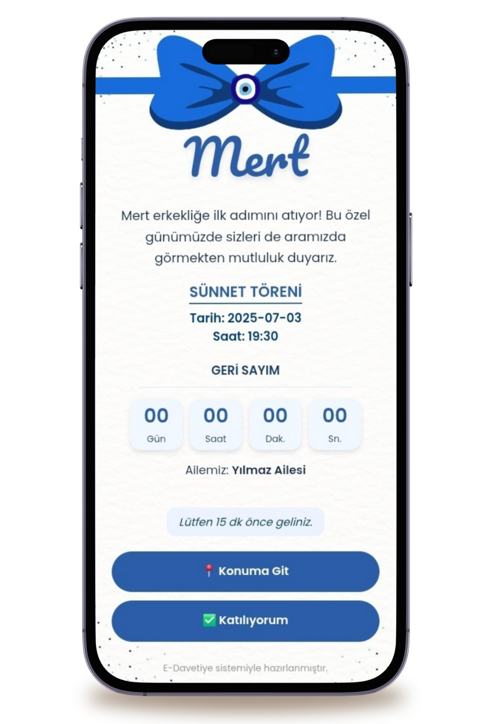 Papyon Dijital Sünnet Davetiyesi + Karşılama Posteri Hediyeli