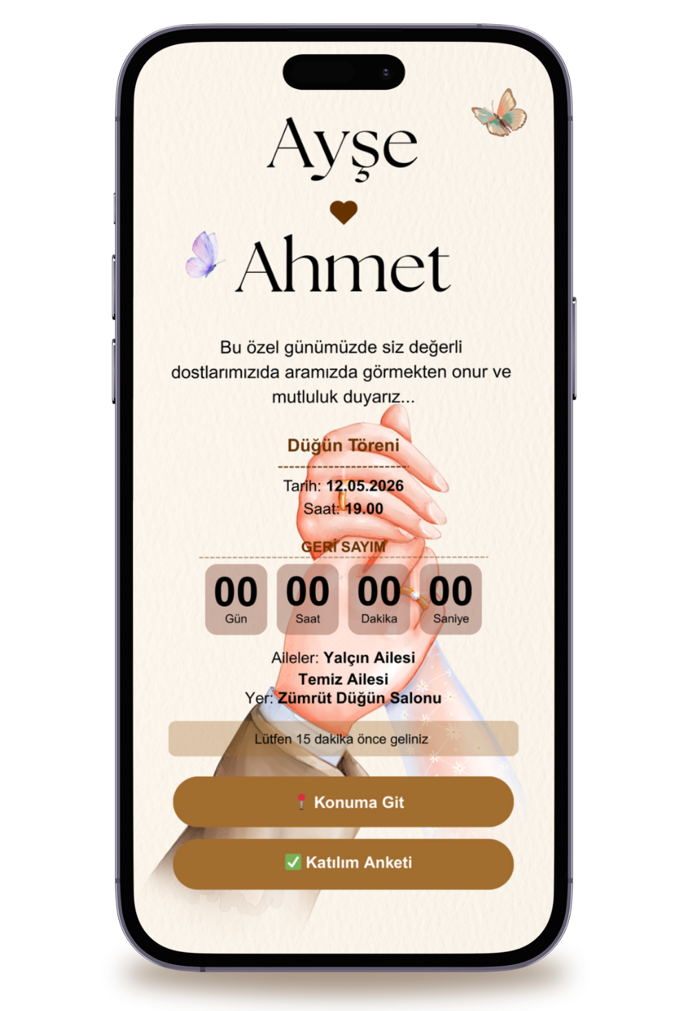 Hayal Dijital Davetiye + Karşılama Posteri Hediyeli