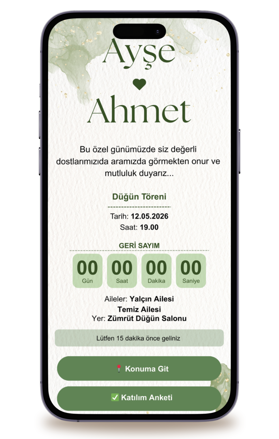 Ahenk Dijital Davetiye +Karşılama Posteri Hediyeli