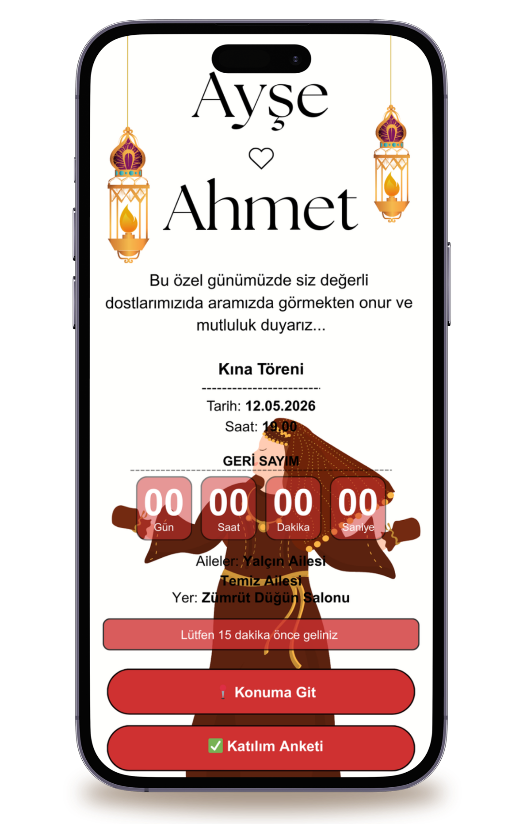 Night Dijital Davetiye + Karşılama Posteri Hediyeli